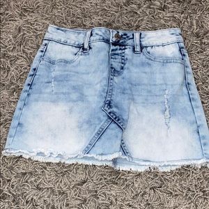 Acid Wash Jean Skirt